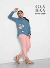 Gaabaa 2186 Rayon Slub With Pearl Print Ladies Shirt Exporter In India